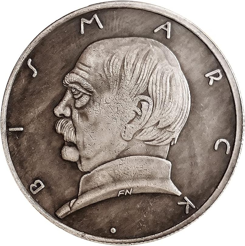 Njemački željezni kancelar za kancelaru diplomata Bismarck COMMORATIV COINS World Figures Lijev uvažavanje kovanica u srebrnoj dolar