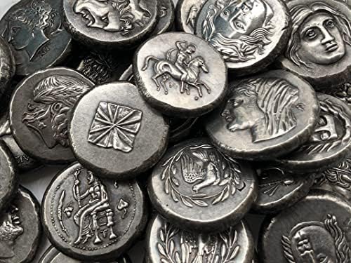 Grčki novčići mesingani srebrni antički obrtni obrtni prigodni novčići nepravilni veličinu tipa 81