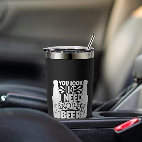Šolica za piv od nehrđajućeg čelika DXSE, boca za vodu od piva sa slamnom kafe putnički šalica dizajna za mamu, personalizirano uređenje