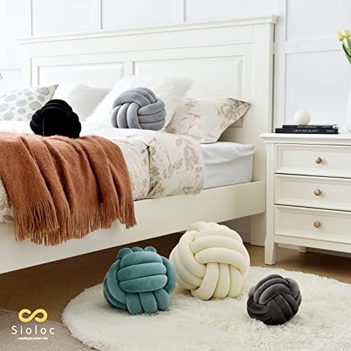 Sioloc soft čvor kuglični jastuci, okrugli bacanje jastuka jastuka za kućni ukras plišani jastuk, bacanje čvorovi jastuk ručno izrađen