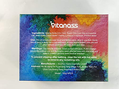 Vitanass Rainbow Cloud Bambs, šareni poklon set od 4 velike kuglice od 5,2oz.
