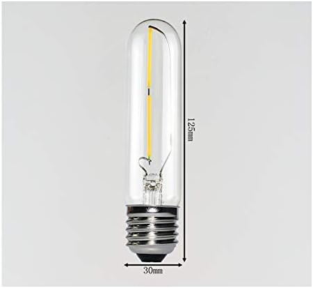 Maotopcom T10 LED sijalica 2W dimabilne 4,92 inčne Edison cevaste sijalice, 6500k Daylight White ekvivalent sijalice sa žarnom niti od 20 W, 200lm E26 osnovna T30 sijalica sa žarnom niti za vitrine, 8 pakovanje