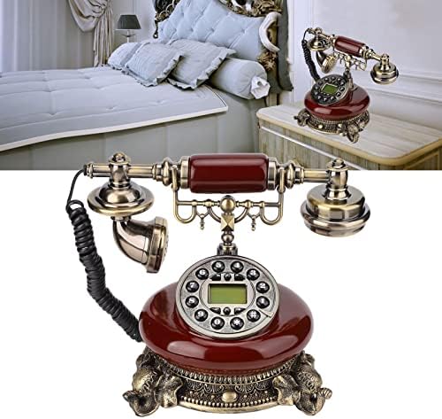 Vintage biranje telefon, retro vintage telefon sa LCD ekranom za pozivatelja, evropska rotacijska biranja telefonskog uređenja s kalendarom