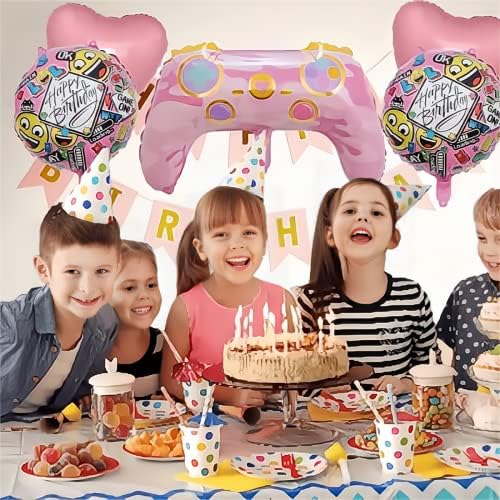 Video igra Balloon Pink daljinski upravljač balon folija mylar Gaming Balloons Gamepad Nignite Baloni za djevojke Gamer Birthday Decorations