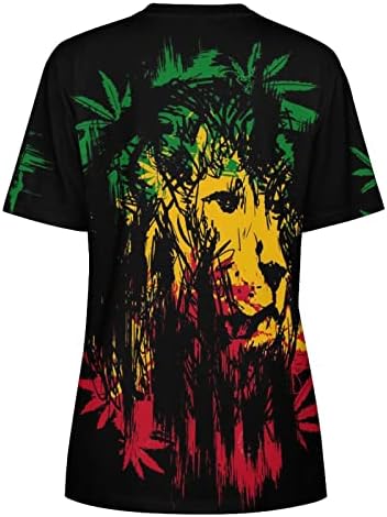 Rasta Lion ženske majice kratki rukav štampana majica Tee bluza vrhovi Casual