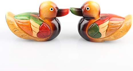 Drvena mandarina patka ukras zanata Početna Dekor Accents Duck Figurine, 2 kom