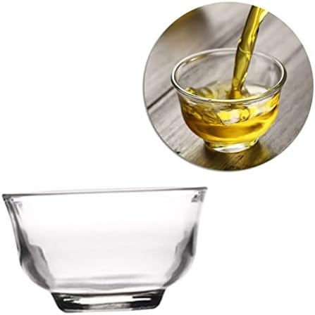 Luxshiny 2pcs Clear Čajne šalice čistog staklenih čajnih šalica za čaj za visko viski viski čaša japanski čaj Pribor za čaj visoke