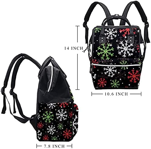 Prekrasne božićne pahulje uzorak ruksak ruksak ruksake za bebe namijenjene torbe za promjenu multi funkcije Veliki kapacitet putnička