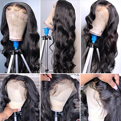 Body Wave Lace prednje perike ljudska kosa za žene brazilsko tijelo Wave ljudska kosa perike Pre Čupana linija kose 180% gustina prirodna