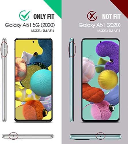 Futrola za telefon za Samsung Galaxy A51 5G / a 51 5G uw Verizon futrole sa kaljenim staklom za zaštitu ekrana i kožnom vitkom poklopcem