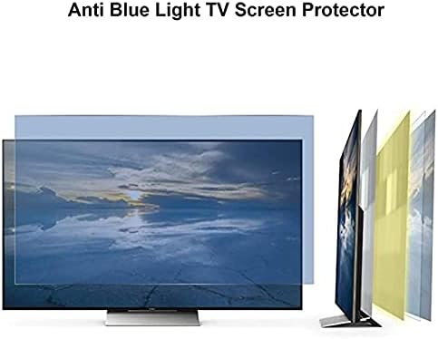 KELUNIS zaštita TV ekrana protiv plavog svjetla, Film protiv odsjaja protiv ogrebotina za Monitor od 32-75 inča, Ultra-jasan film
