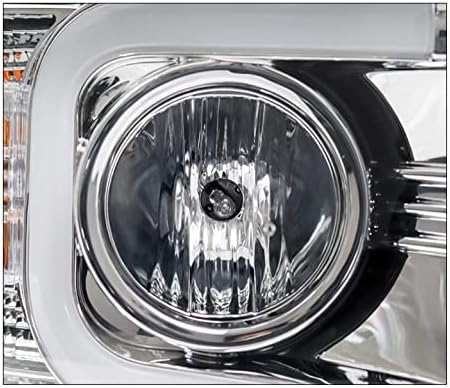 ZMAUTOPARTS LED cijev projektor prednja svjetla Chrome +6.25 bijeli DRL kompatibilan sa 2015-2019 Chevy Silverado 2500HD 3500HD