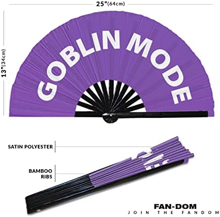 Goblin mod ručni ventilatorski ventilator za ručni ventilator smijeh Slang Slang Words izraze Izjave Pokloni Festival Dodatna oprema