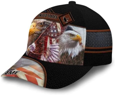 ROLICA - Personalizirani jedinstveni američki orlov Patriot CAP 3D kape za žene / muškarce