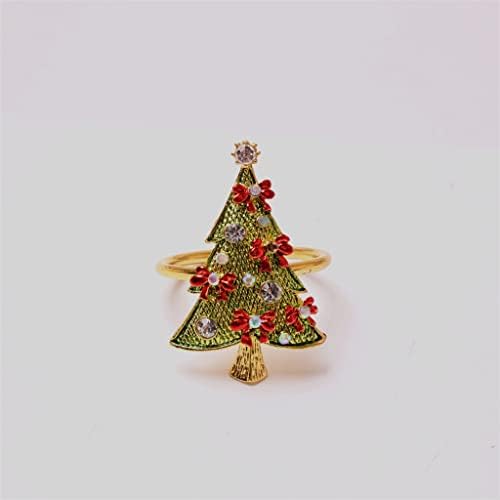 N / A 12 komada ukrasi za stol Božić Božićni ukras Božićno drvce salveta kopča prsten sa salvetom prsten