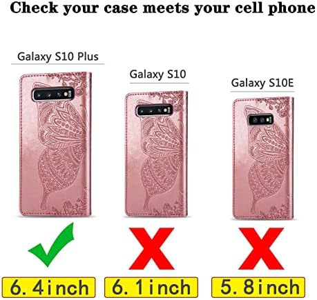 Nkecxkj Galaxy S10 Plus futrola za telefon, dizajn za Samsung Galaxy S10plus/S10+ futrola sa postoljem za držače kartice za žene djevojčice