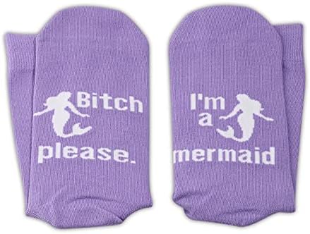 G2TUP 2 parove Mermaid ljubavnik poklon kučka molim te ja sam sirena čarape sirena poklon ideje za žene