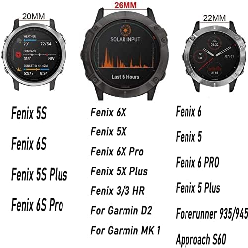 AEHON silikonska 26mm 22mm traka za brzo puštanje narukvica za ručni sat za Garmin Fenix 7 7x 5X 5 Plus 3 3HR S60 Watch Easyfit Watch