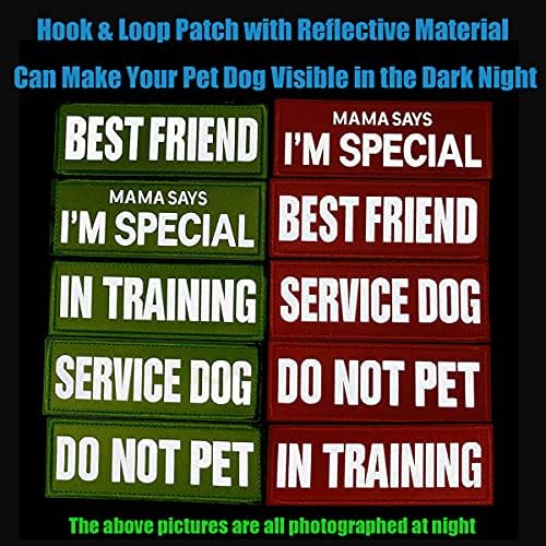 Moral taktičke zakrpe za pse ne pet zakrpe svjetleće reflektirajuće oznake za pse za za pet pas prsluk pojas ovratnik povodac Saddlebag-narandžasto 2 Pakovanje