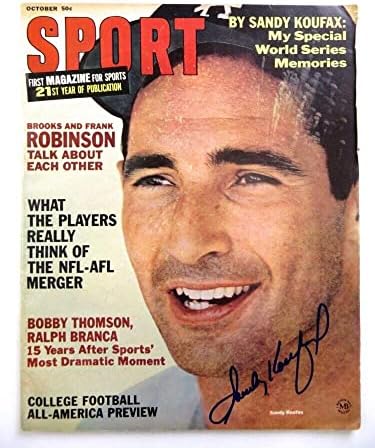 Sandy Koufax potpisao autogramom Magazin SPORT 1966 Oktobar Dodgers JSA AB27664-autogramom MLB časopisi