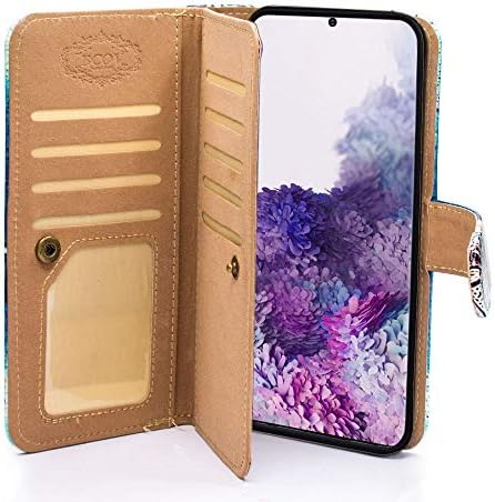 Bcov Samsung Galaxy S21 Plus 5G torbica za novčanik, šarena kožna futrola za telefon torbica za drvo preklopni poklopac sa džepnim