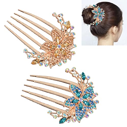 2 Paket Kristalno Draguljima Kopče Za Kosu Pjenušava Crystal Rhinestone Pearl Hair Accessories Metal Hair Pin Tiaras Djevojke Dame