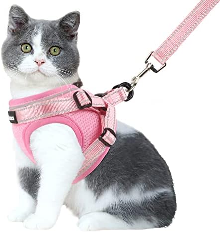 Otunrues remen za mačke i set za povodac za hodanje otporan na bijeg, jednostavan za nošenje podesivi pojas za mačke sa reflektirajućim