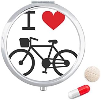 Volim Red Heart Uzorak Za Bicikle Torbica Za Pilule Džepna Kutija Za Odlaganje Lijekova Dozator Za Kontejnere