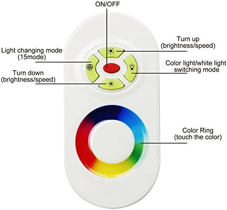 QACA zamjena LED svjetlo daljinsko upravljanje i kontroler Vodootporan za promjenu boje RGB LED Deck svjetla (raspon 10m)