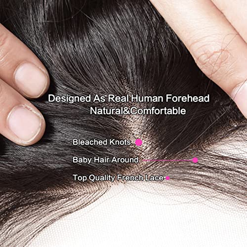 13×4 Prethodno iščupana čipkasta frontalna sa dječjom kosom brazilska Djevičanska ljudska kosa frontalno zatvaranje sa šiškama čvorovi