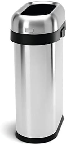 SimpleHuman 50 litara / 13.2 galona tanka otvorena gornja kanta za smeće, komercijalni stupanj teškog mjernog četkanog od nehrđajućeg čelika