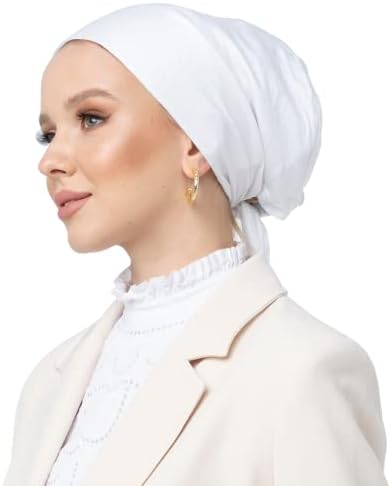 SwanIstanbul ženska pamučna hidžaba kapa svilenkasta satena unutrašnjost | Elegantna podvlaka za glavu Hijab podvlačenje