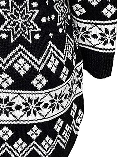 Mebamook ženski džemper haljine modni božićni plemen Ispis dugih rukava s dugim rukavima