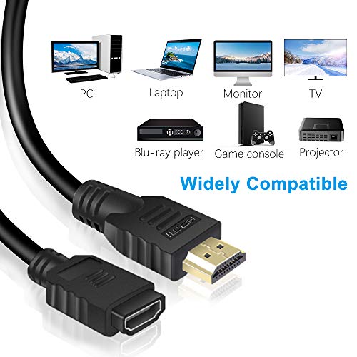 ELUTENG [4 paket] HDMI produžni kabelski nosač 3D 1080p HDMI Extender adapter kompatibilan za TV štap, ROKU Stick priključak na HD TV, 4 pakete
