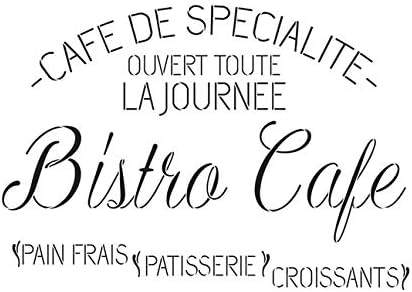 Bistro Cafe šablona Studior12 | Oprema za ponovnu upotrebu | Koristite za bojenje drvenih znakova - palete - DIY francuski dekor hrane