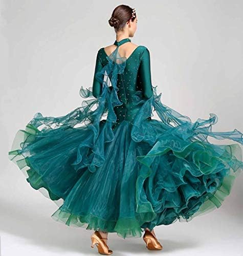 Dresne haljine za prodaju za žene za žene Glatki valcer Tango Velika ljuljačka dugih rukava za ples za ples