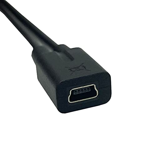 Mini USB 1 do 2 y razdjelni kabel, Dafensoy USB 2.0 mini 5-polni ženski do mini muški i 90 stupnjeva USB mikro muški, 2 u 1 pretvarač