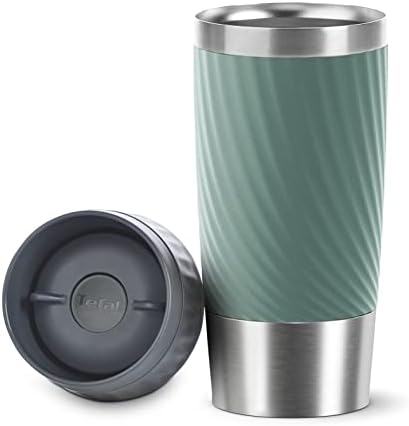 TEFAL TUMPLE TWIN EASY Twist, propusna termalna krigla, brzo zatvaranje, brzo zatvaranje, jednostavno otvoriti udobni vijak, neklizajuća baza, perilica posuđa, BPA, nehrđajući čelik, N2011710, zeleno