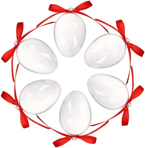 Aboofan 6pcs Box Festival u obliku jaja Kreativna ukrasnog materijala Dobavljači u obliku slova Prilificali se oblikovano za pakiranje bombona za veslač SOSTER Uskrs Ball Ball Jaja prozirna poklona Clear Conprese