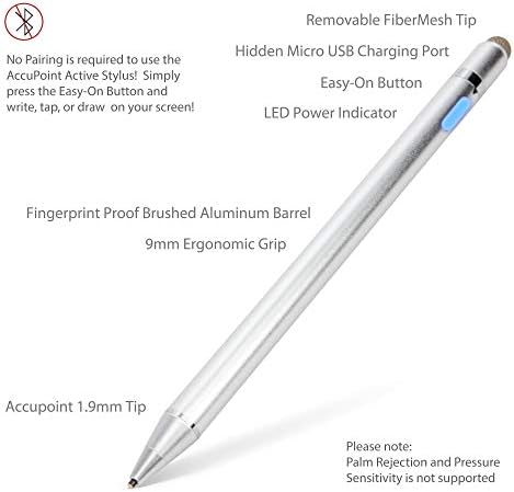 Boxwave Stylus olovka kompatibilna sa Lenovo ThinkPad P14S - Accupoint Active Stylus, elektronički stylus sa ultra finim vrhom - Metalno