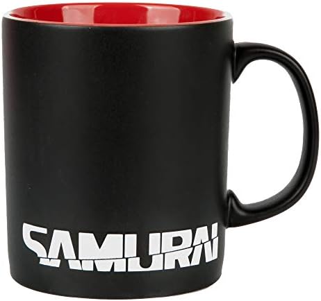 JINX Cyberpunk 2077 Samurai Logo keramička šolja za kafu, Crna, 11 unci