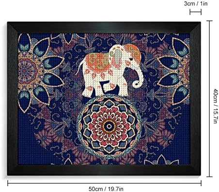 Multicolor Tribal ethnic Elephant Square Diamond painting Kits za odrasle sa Frame Crystal Wall Art Home Decor