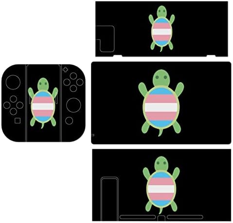 Naljepnice za kornjače za transrodne zastave pokrivaju prednju ploču za zaštitu kože za Nintendo Switch