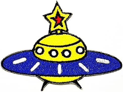 Kleenplus 2kom. Slatka UFO Aline NASA Space Sew Iron on Patch vezena aplikacija zanat ručno rađena odjeća haljina biljni šešir Jean