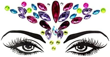 XiangBinxuan Privremene tetovaže 38 Styles Ljepica Sticky GEM naljepnica za šminku za lice Jewel Crystal Festival 3D DIY noćni klub GEM naljepnica za umjetnost