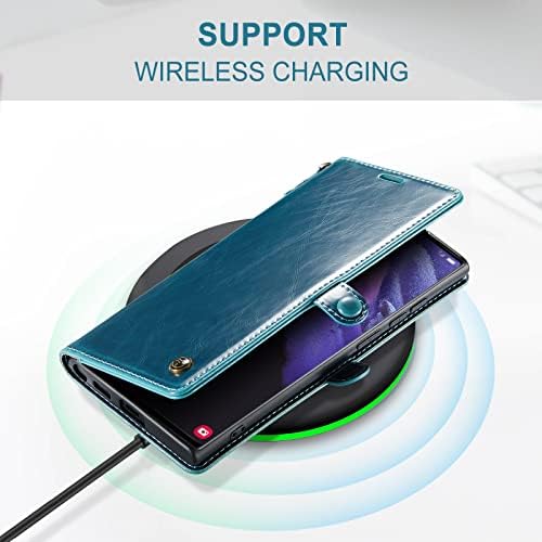 Asapdos Samsung Galaxy S22 Ultra Case Wallet [S-Pen Potpuno kompatibilan], Retro antilop PU kožna narukvica Flip Case sa zatvaračem,