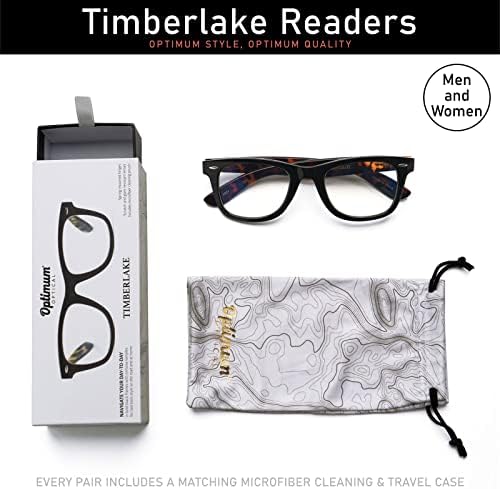OPTIMUM OPTICAL Daydream Readers opružne šarke otporne na ogrebotine sočiva okruglog okvira naočare za čitanje za muškarce i žene