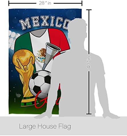 Svjetski kup Meksiko zastava Meksička bannera za zastavu Wall Art Stubovi za vanjsku kuću Patio Torch travnjak Vrt The Tapistry Yard