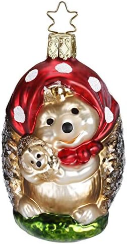 Inge-Glas Mama Hedgehog 10018s018 IGM njemački Duvano staklo Božić Ornament