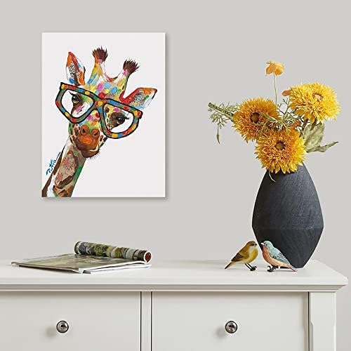 ForJoy šareni dekor Žirafe zidna Umjetnost: slika za dječiju sobu,spavaću sobu,dnevni boravak,kuhinju,kupatilo,Moderan Kućni dekor spreman za vješanje 12x16 inča, Neuramljen